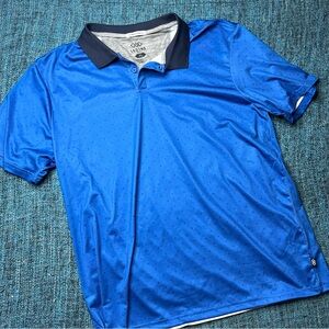 Leg3nd Golf Extreme Stretch Golf Polo in Blue Star Snowflake Pattern Men's XL